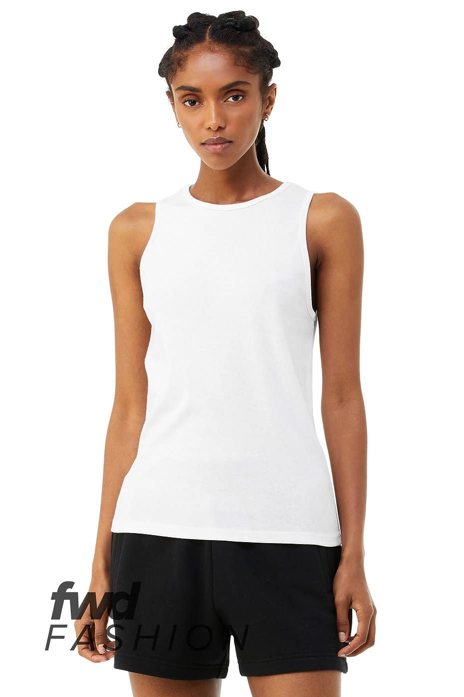 Bella Canvas WOMEN'S MICRO RIBBED HIGH NECK TANK