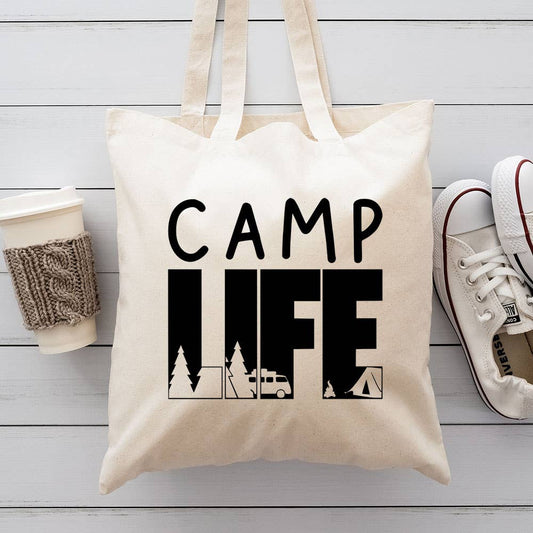 Camp Life Travel Canvas Totes