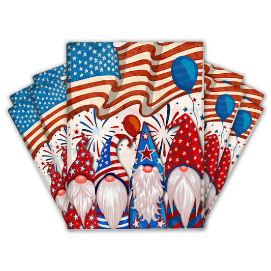 10x13" Poly Mailers - 4th of July Gnomes USA