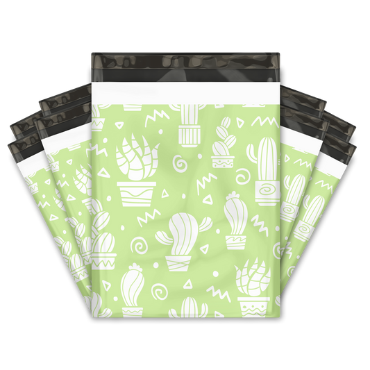 12x15" Green Cactus Poly Mailers