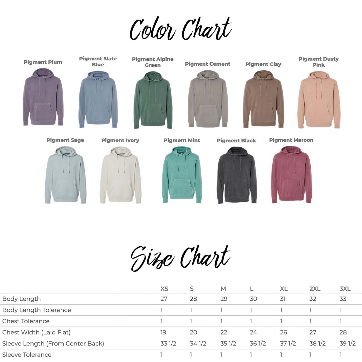 Unisex Midweight Pigment-Dyed Hooded Sweatshirt