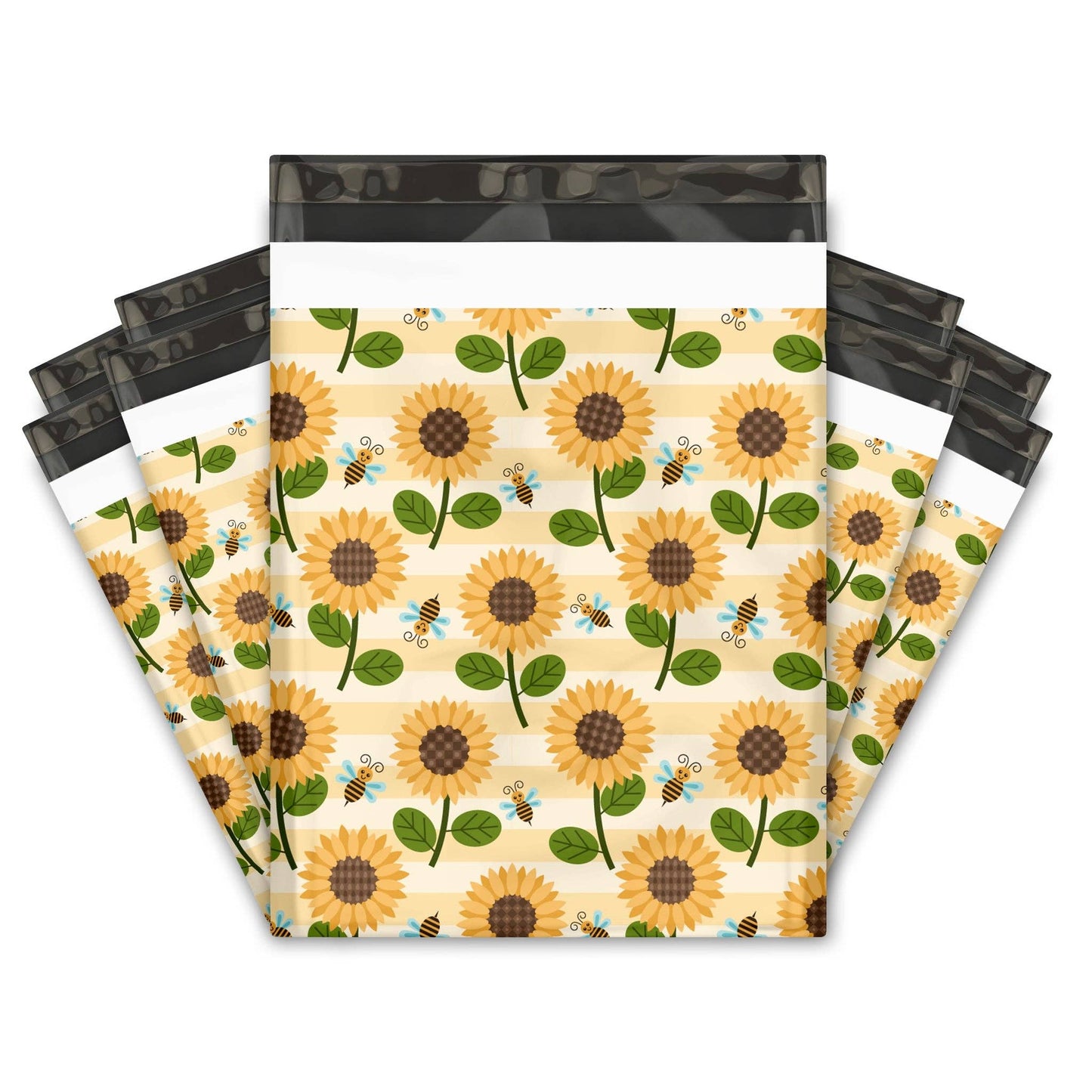 12x15" Sunflowers and Bees Poly Mailers