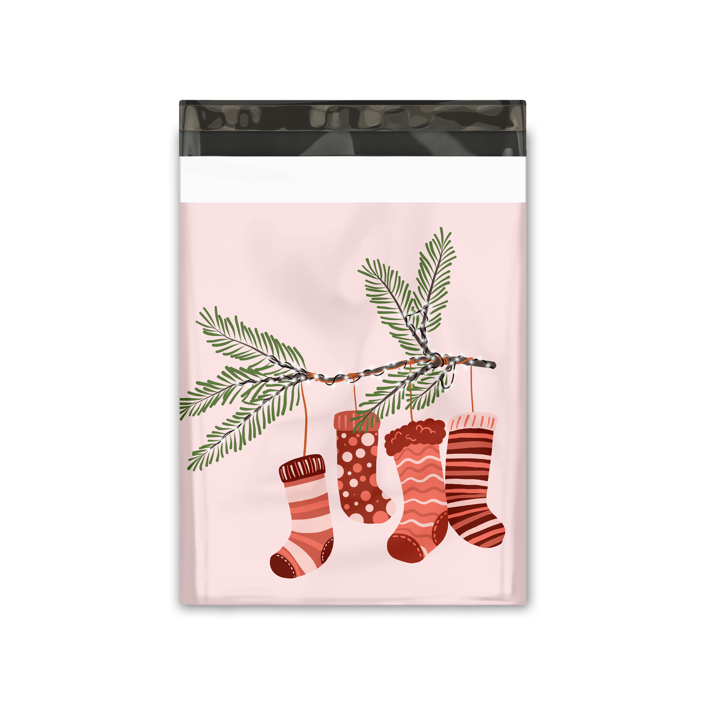 10x13" Poly Mailers - Christmas Stockings