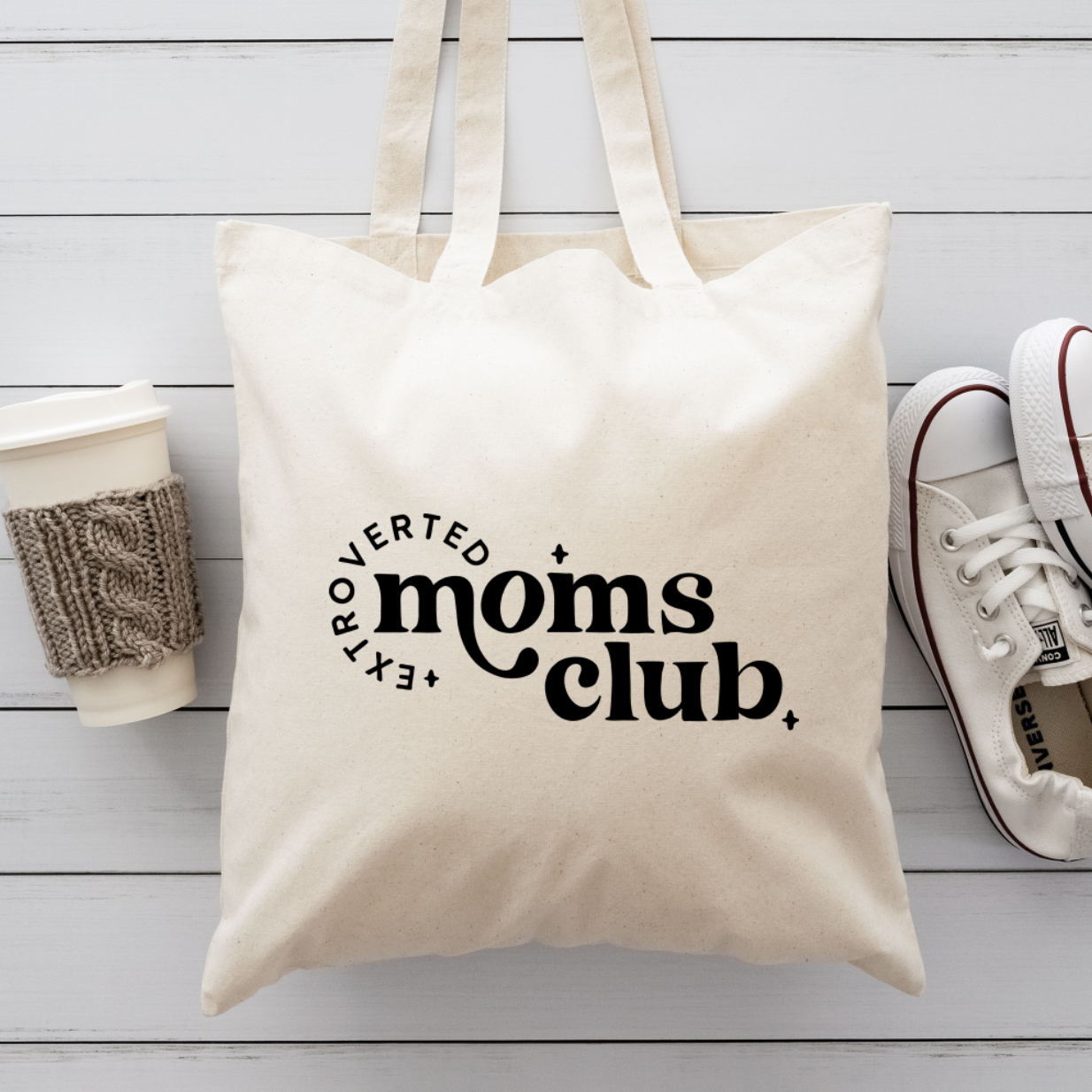 Extroverted Moms Club Canvas Totes