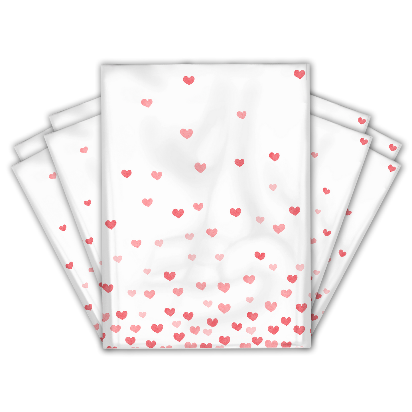 10x13" Poly Mailers - Valentine's Day Hearts