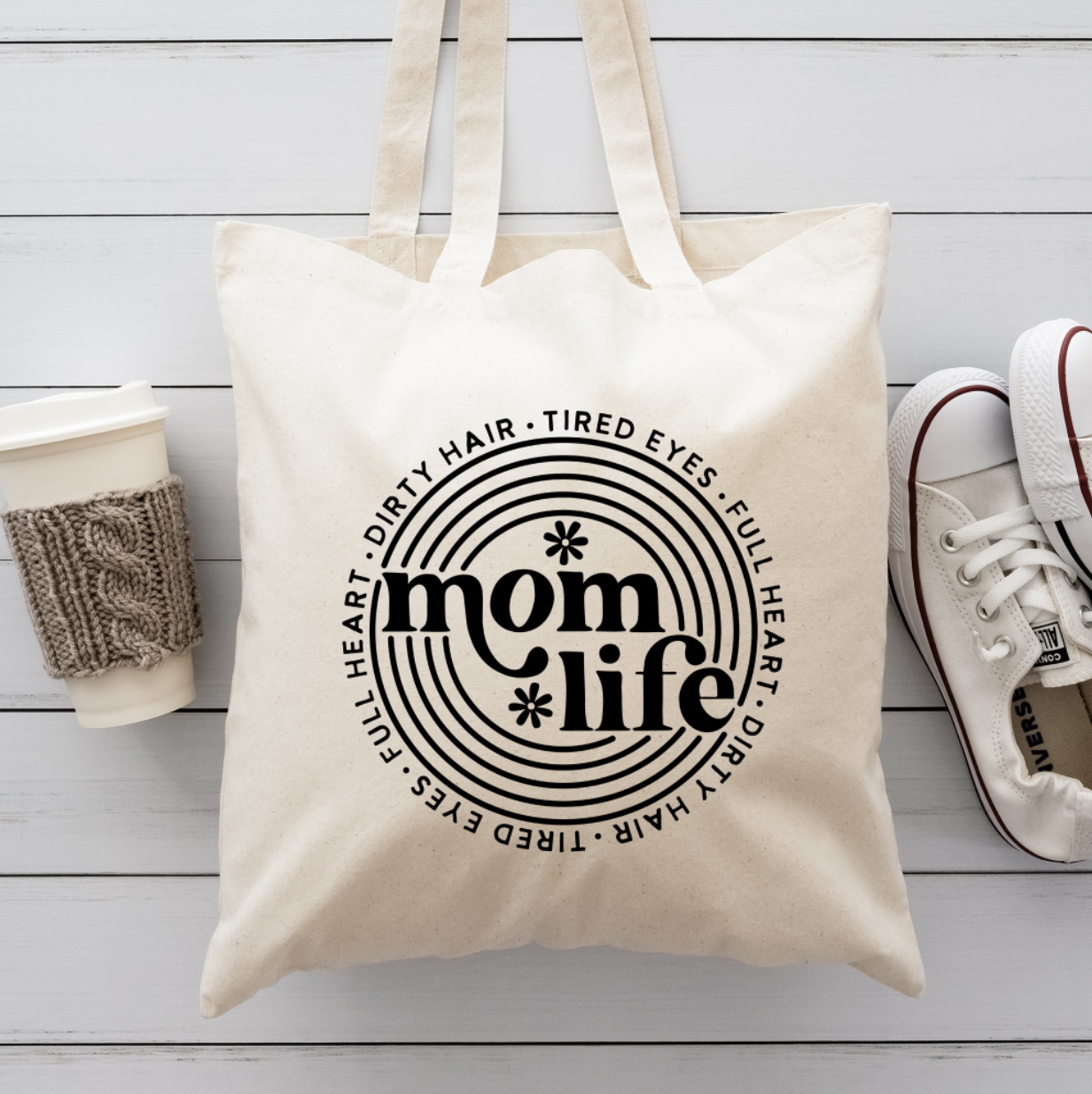Mom Life Canvas Totes