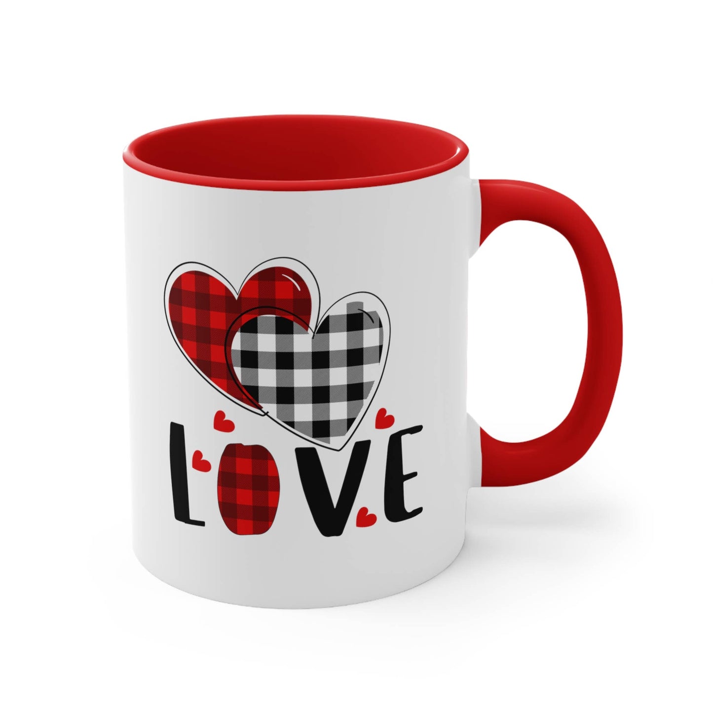 Love Buffalo Plaid Valentine's Day Coffee Mug