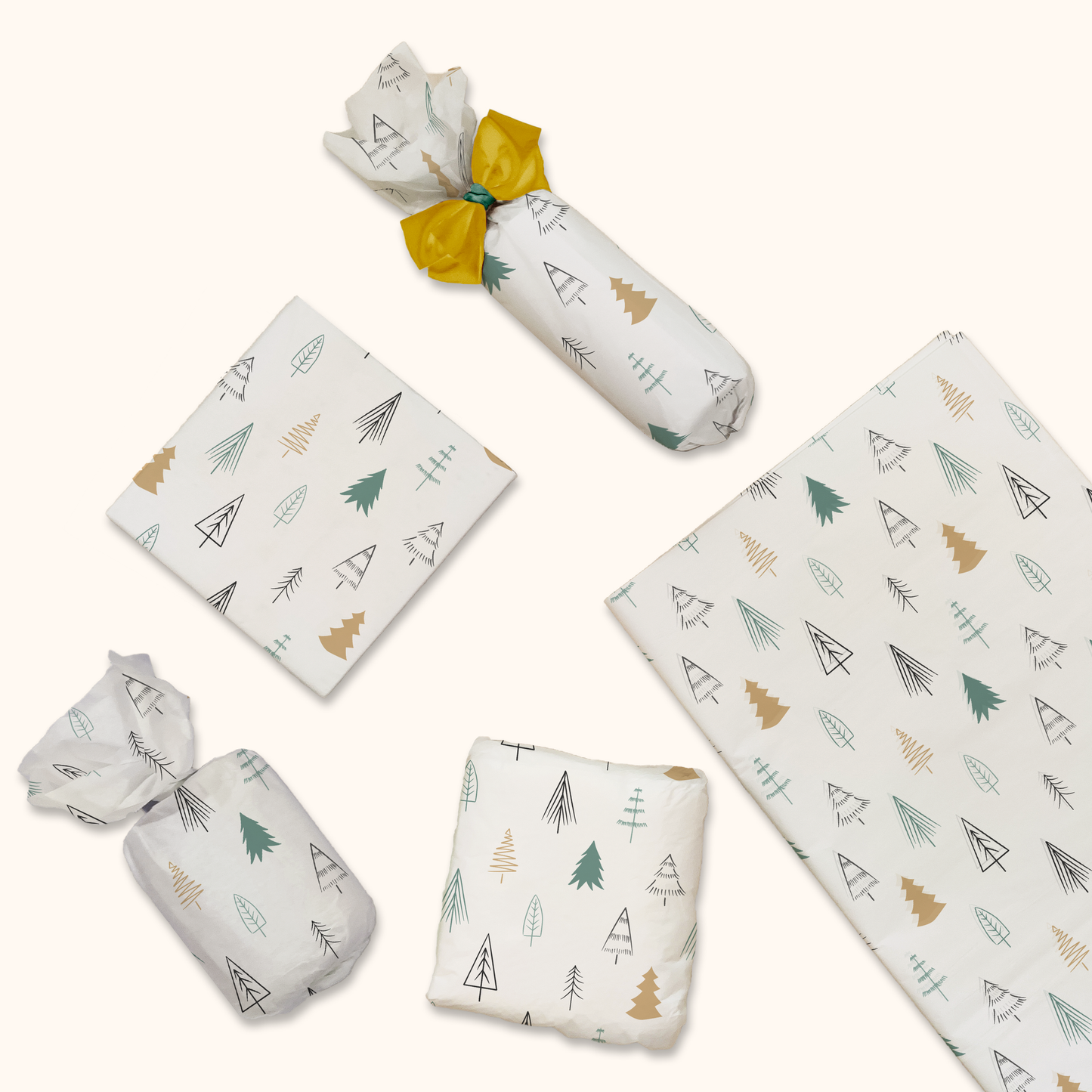 Fir Trees Christmas Tissue Paper, Wrapping Paper