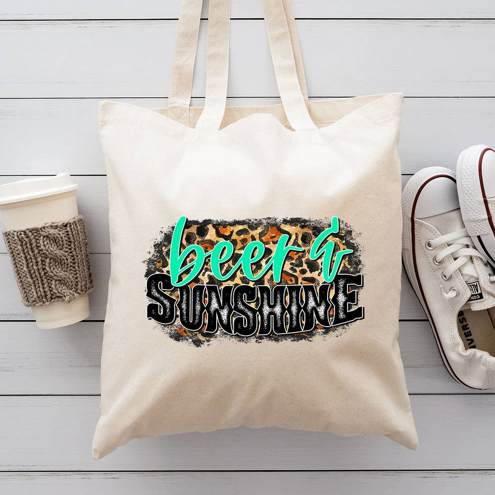 Beer and Sunshine Canvas Totes