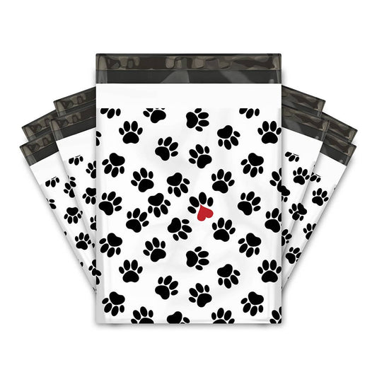 10x13" Poly Mailers - Dog's Paws