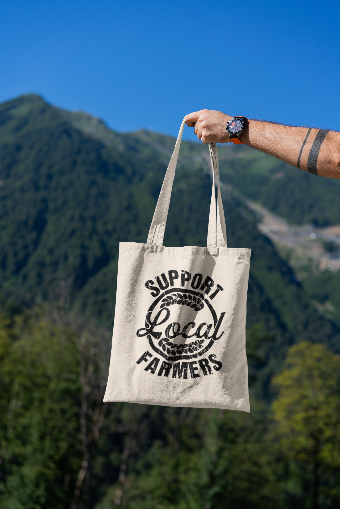 Support Local Farmers Tote Bag, Shopping Bag, Tote Bag
