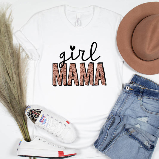 Girl Mama Leopard Print Graphic Tee
