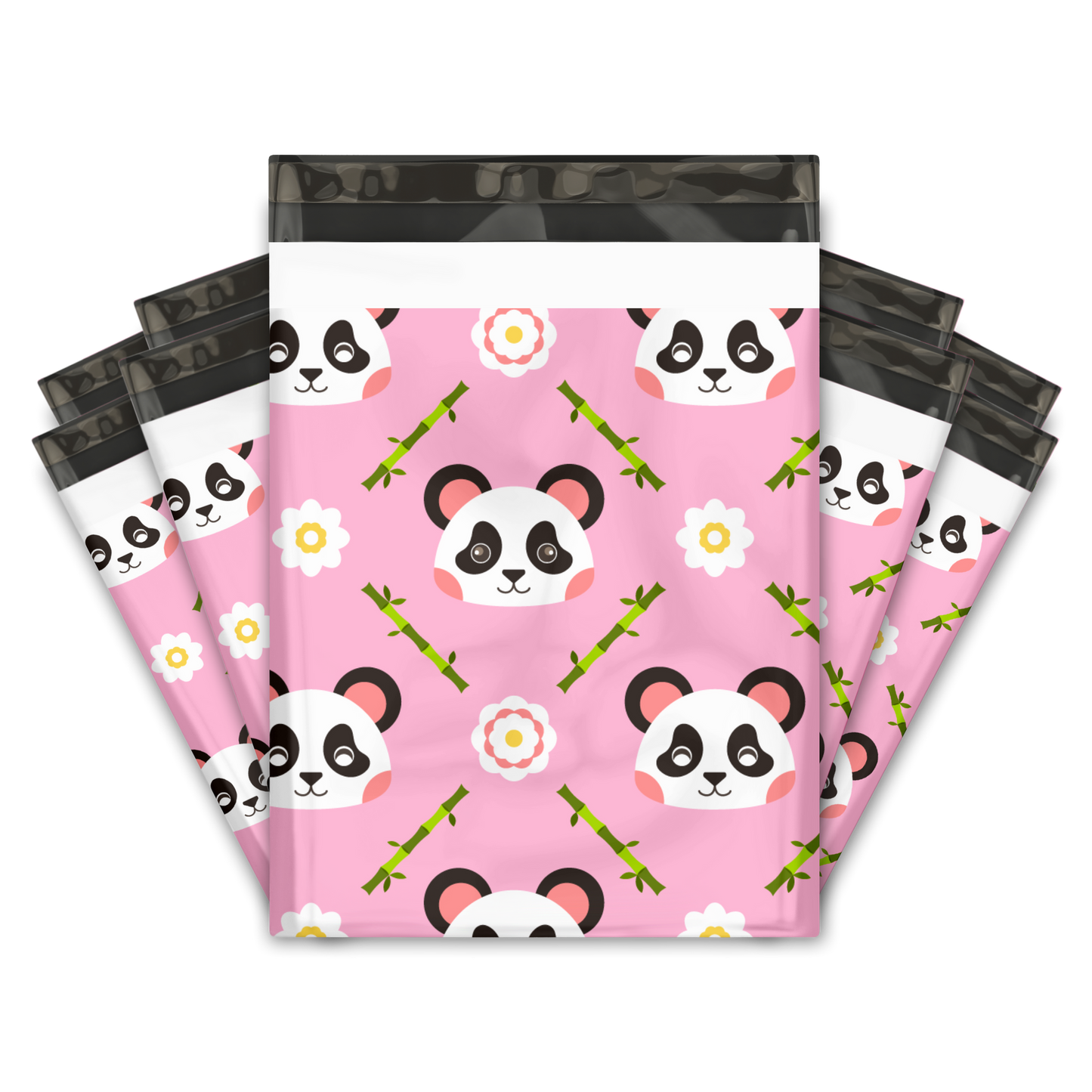 10x13" Poly Mailers Panda Design