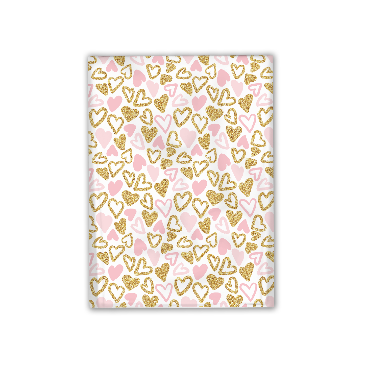 19x24" Pink and Gold Hearts Poly Mailers