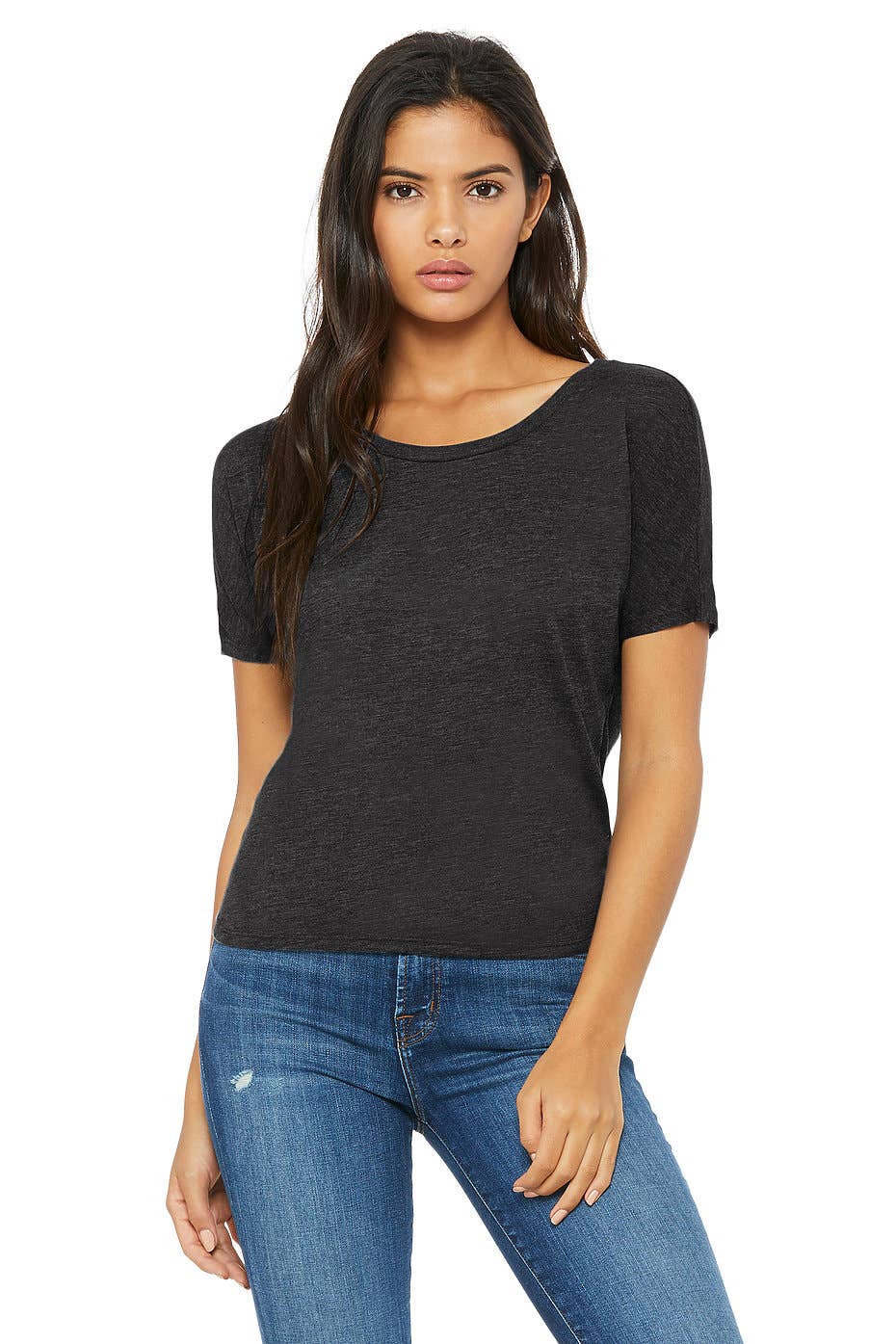Bella Canvas WOMEN'S FLOWY OPEN BACK TEE