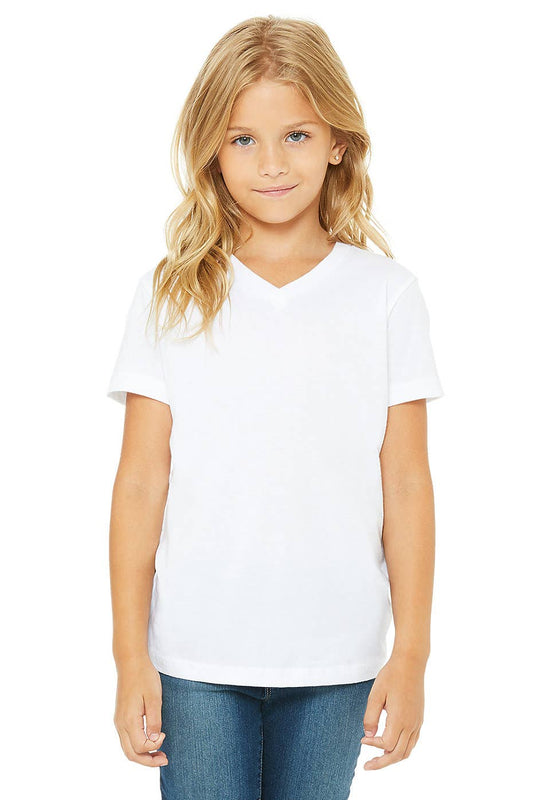 Bella Canvas YOUTH JERSEY SHORT SLEEVE V-NECK TEE