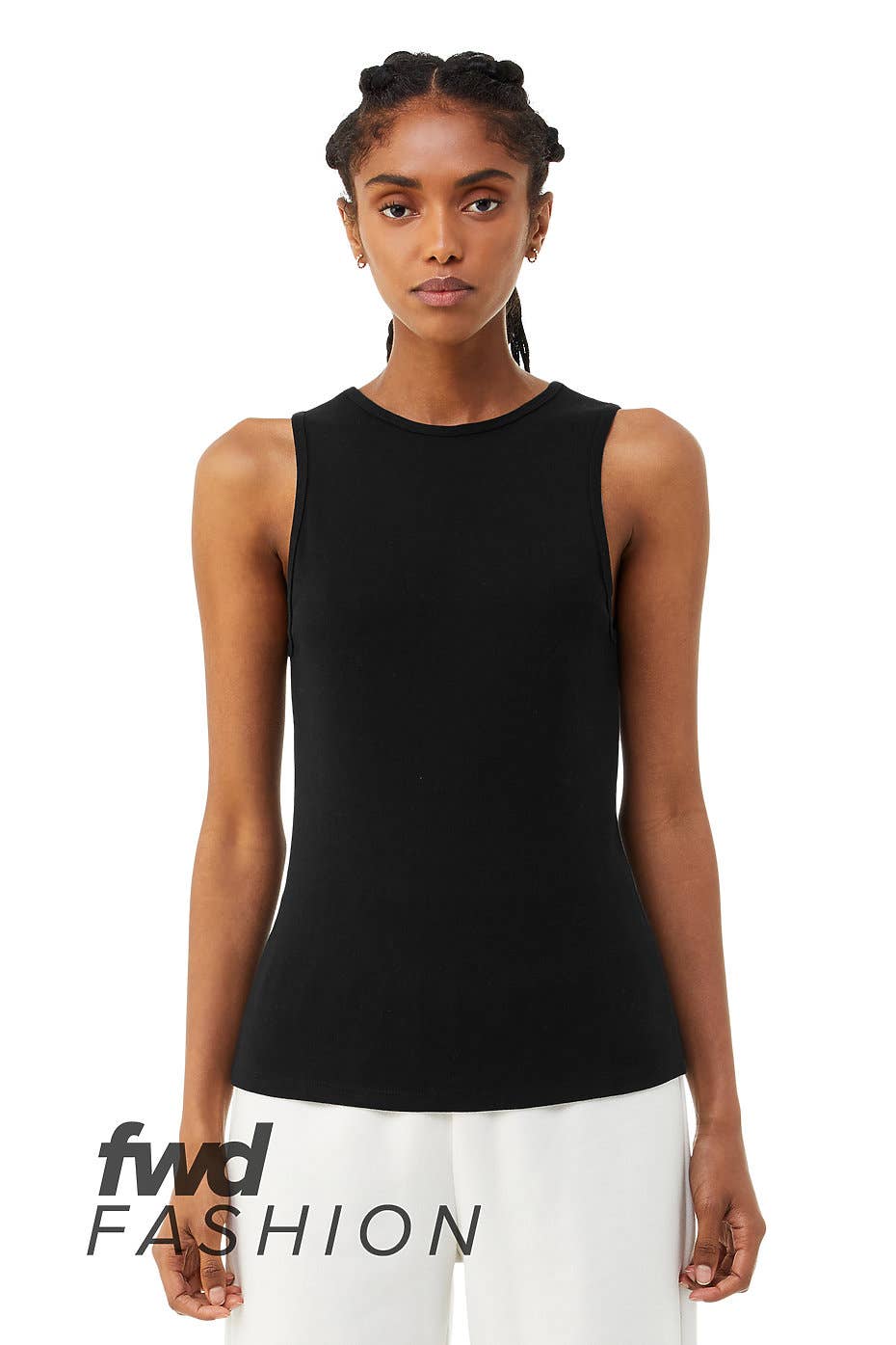 Bella Canvas WOMEN'S MICRO RIBBED HIGH NECK TANK