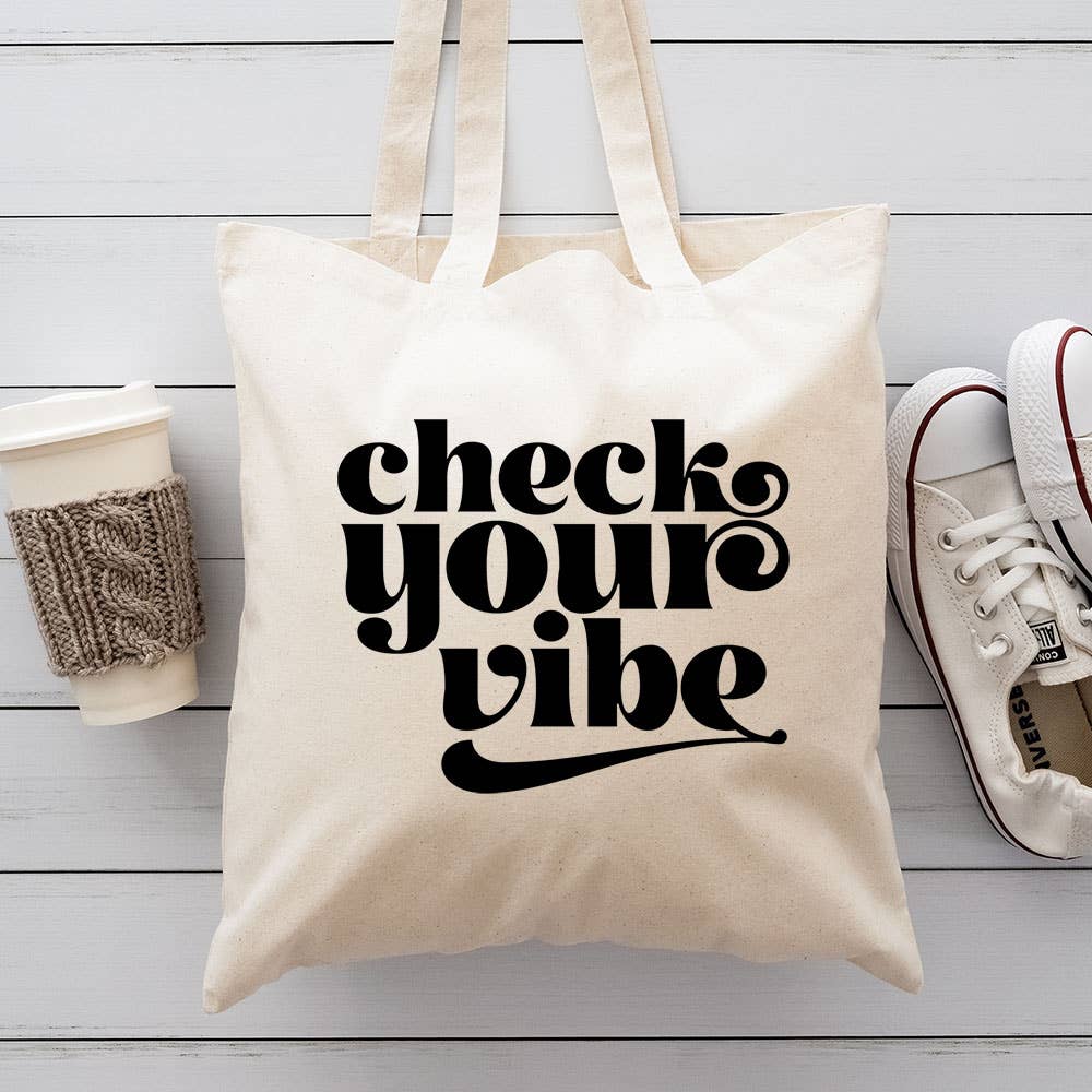 Check Your Vibe Canvas Tote Bag
