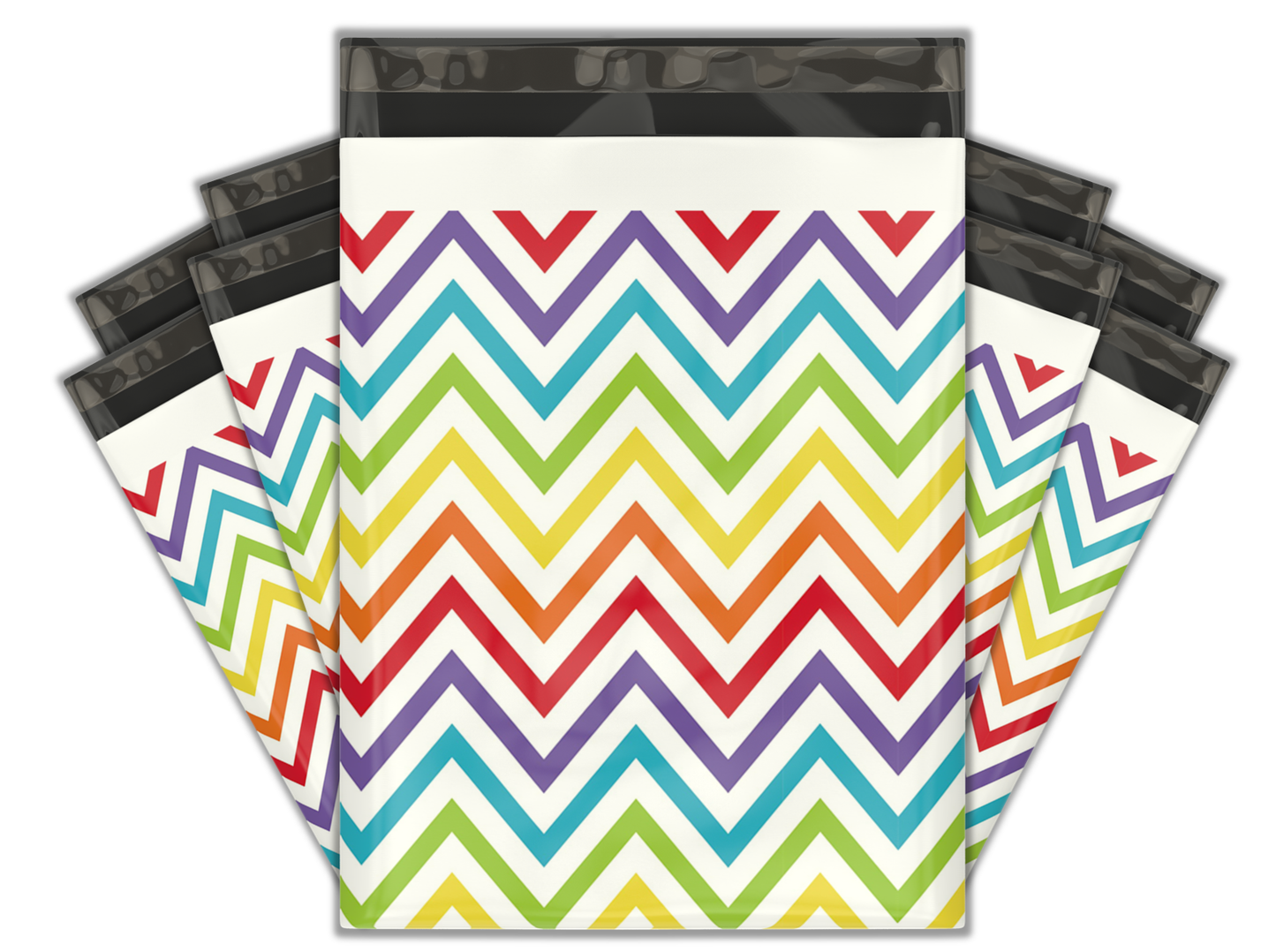 10x13" Poly Mailers Rainbow Arrows