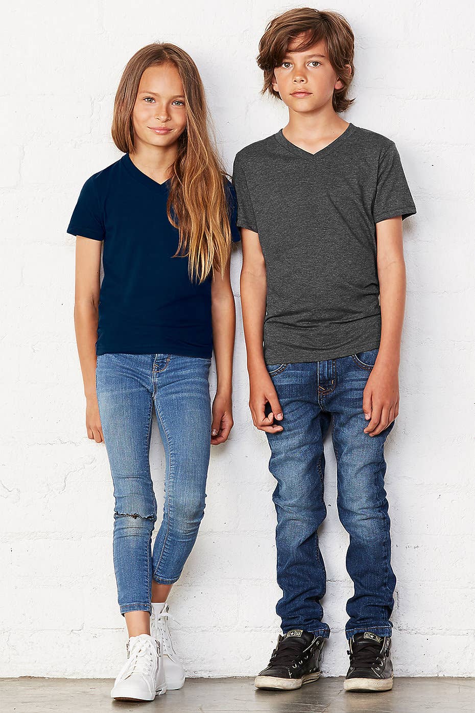 Bella Canvas YOUTH JERSEY SHORT SLEEVE V-NECK TEE