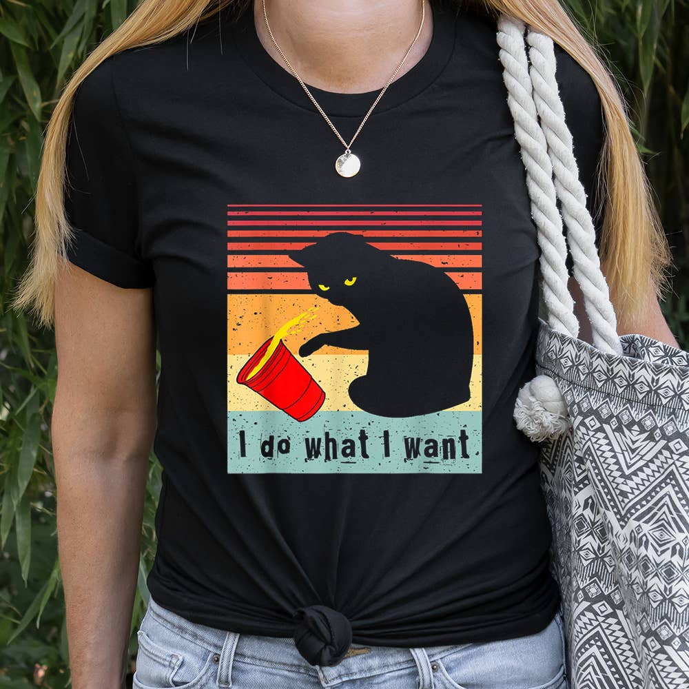 I Do What I Want Cat Fanny Tee