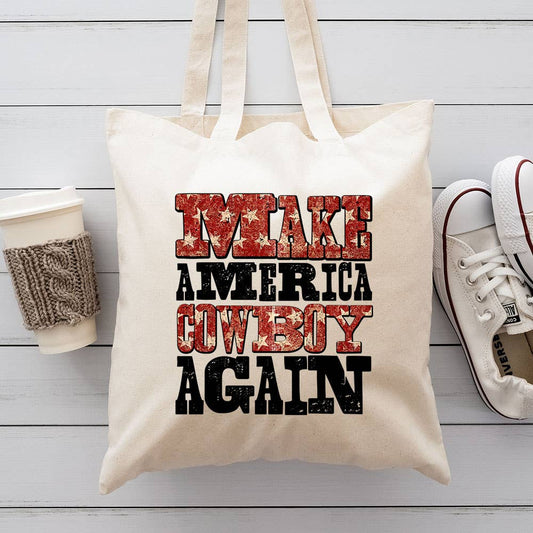 Make America Cowboy Again Canvas Totes