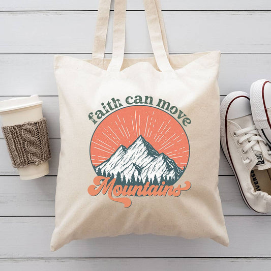 Faith Can Move Mountains Canvas Totes