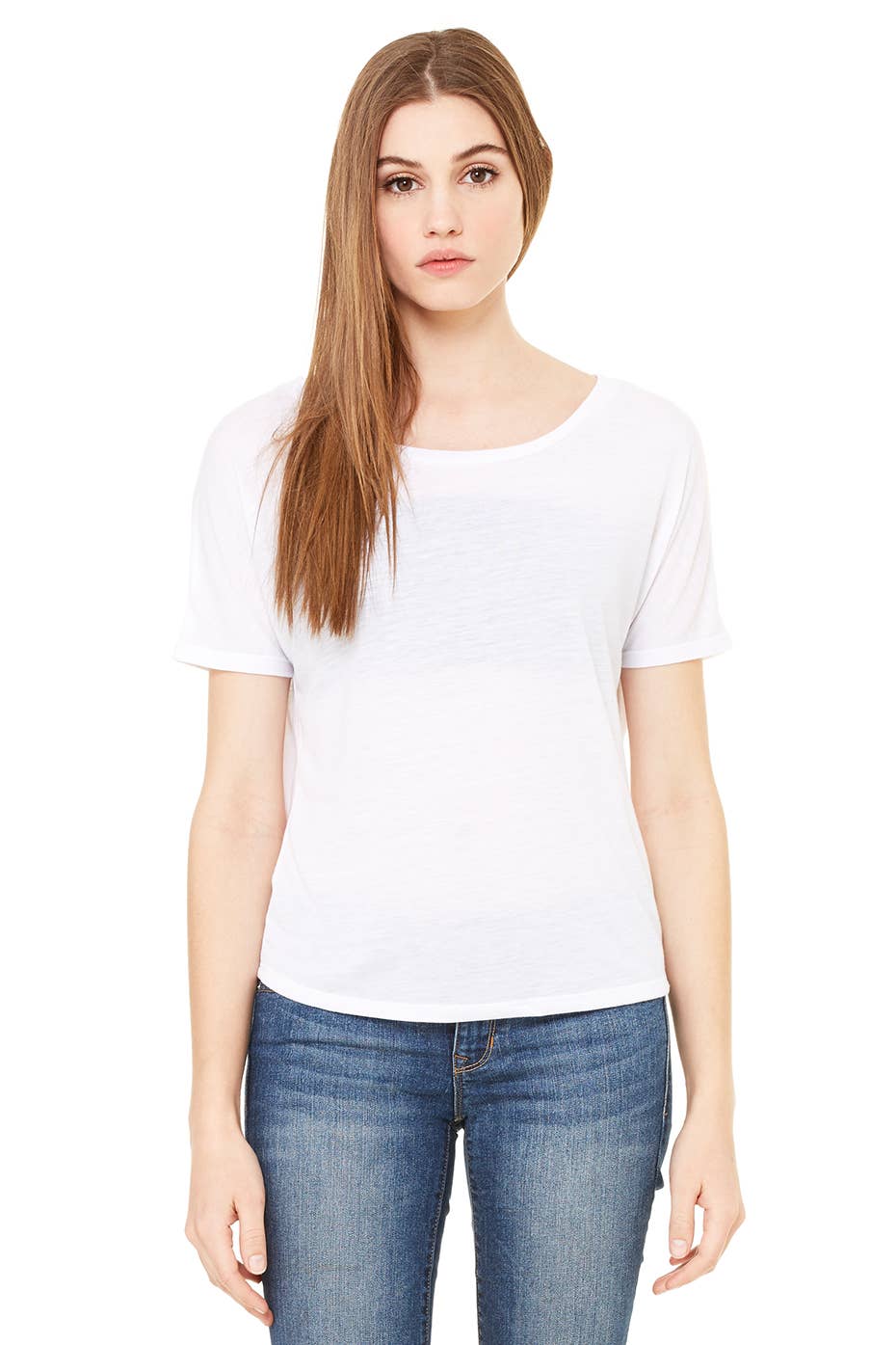 Bella Canvas WOMEN'S FLOWY OPEN BACK TEE