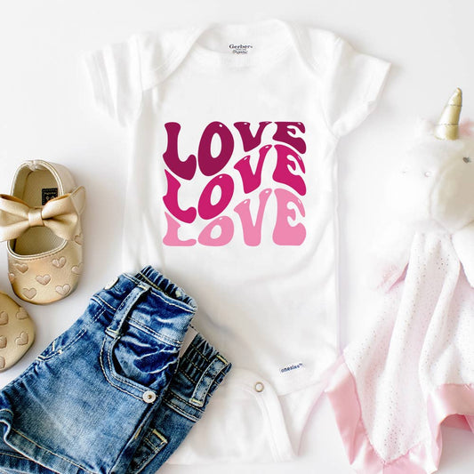 Love Valentine's Day Baby Onesie