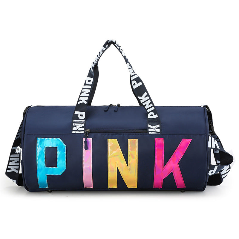 "PINK" Letters Traveling Duffle Bag, Fitness Accessories