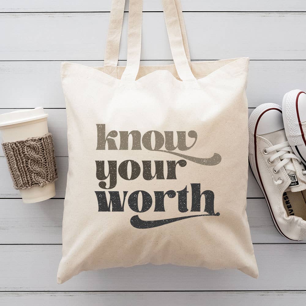 Know Your Worth Canvas Tote Bag