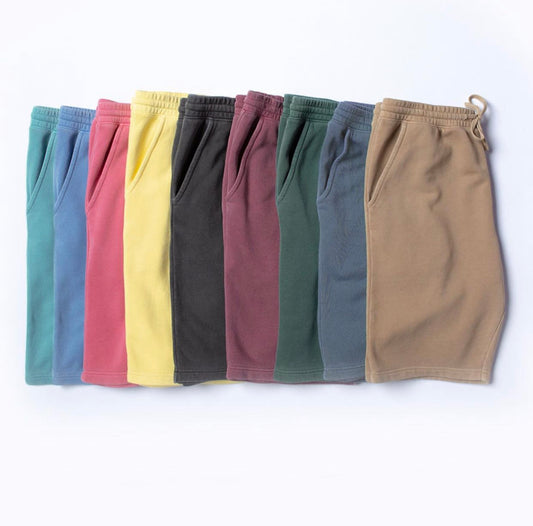 Pigment-Dyed Fleece Shorts