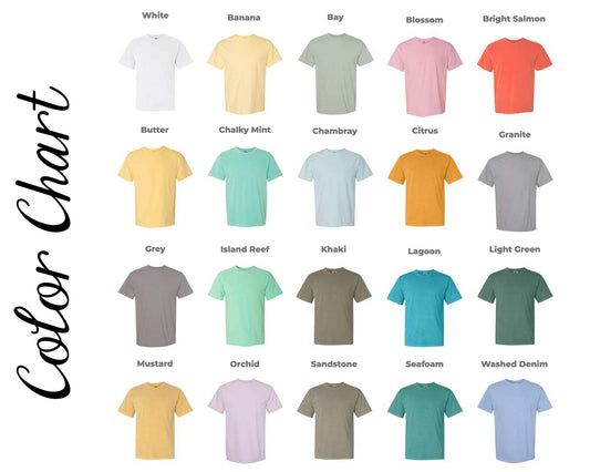Comfort Colors Shirts, Unisex Heavyweight Tees, LIGHT Colors