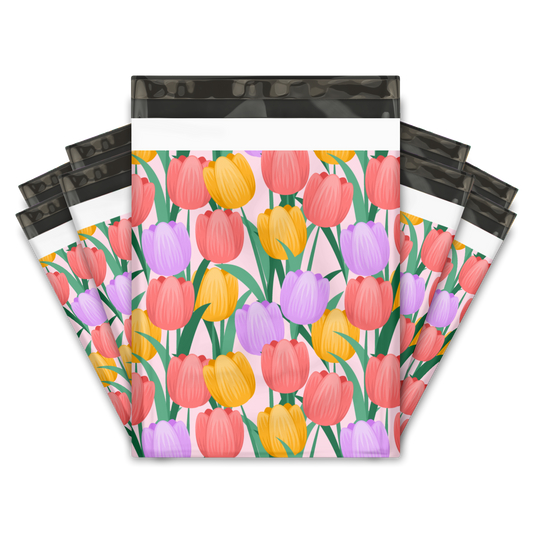 10x13" Poly Mailers - Tulipanes