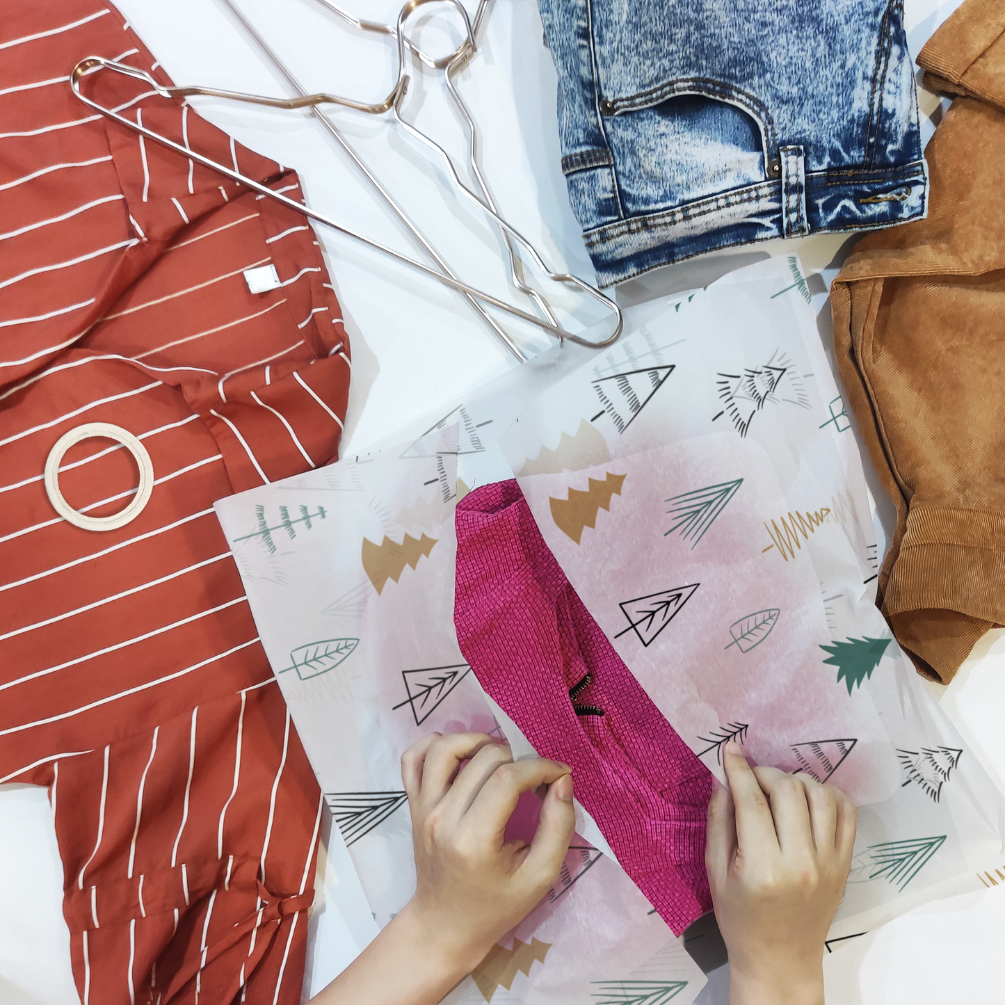 Fir Trees Christmas Tissue Paper, Wrapping Paper