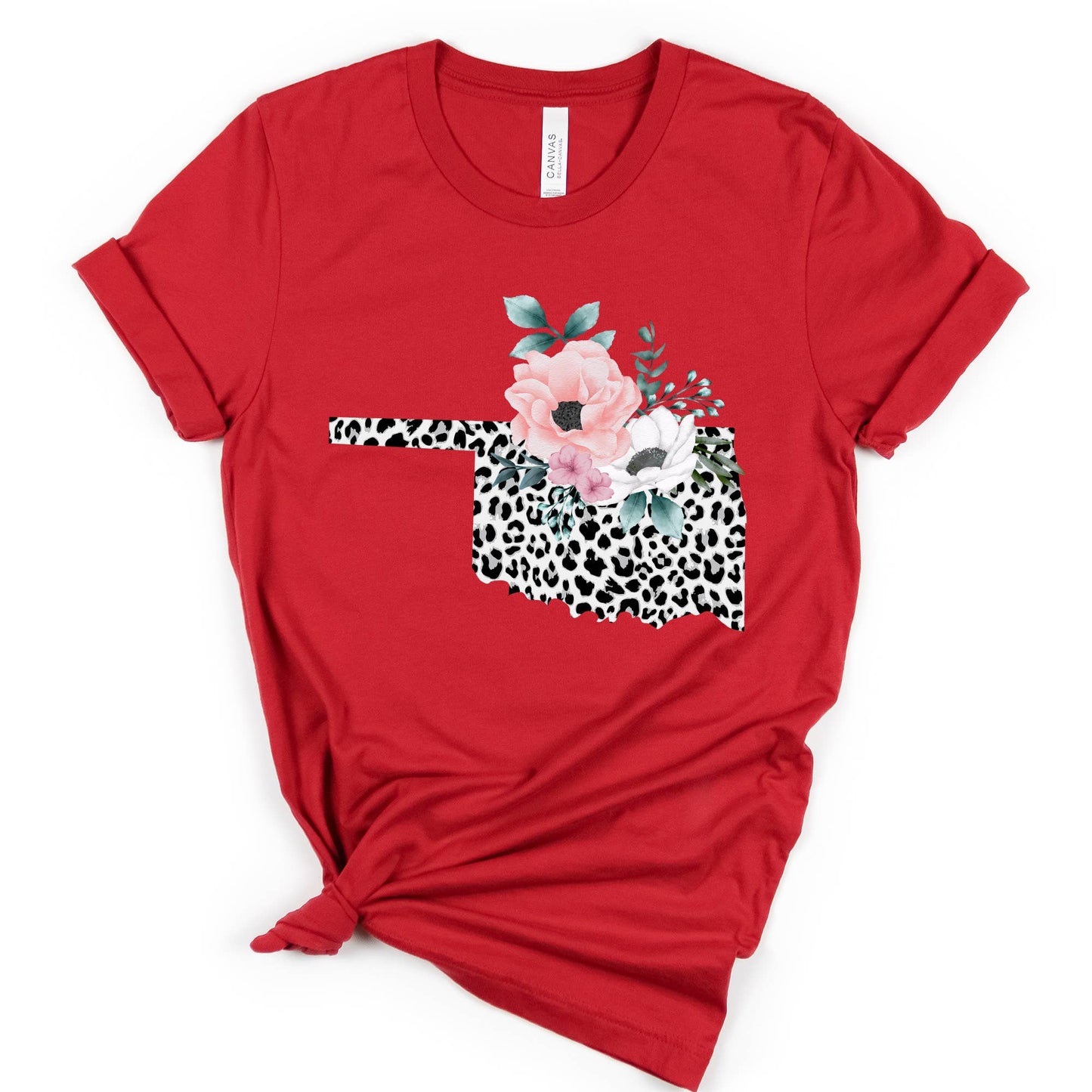 OKLAHOMA State Leopard Print Floral Shirt