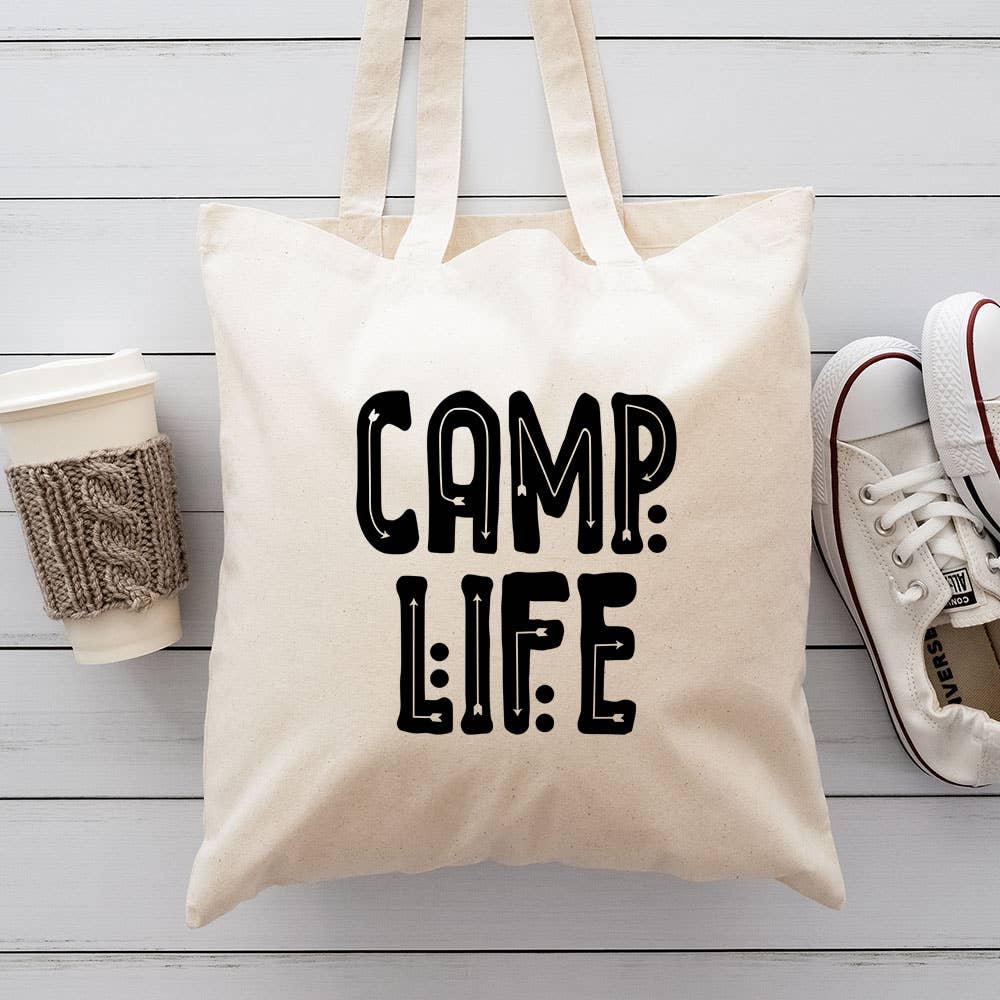 Camp Life Canvas Totes