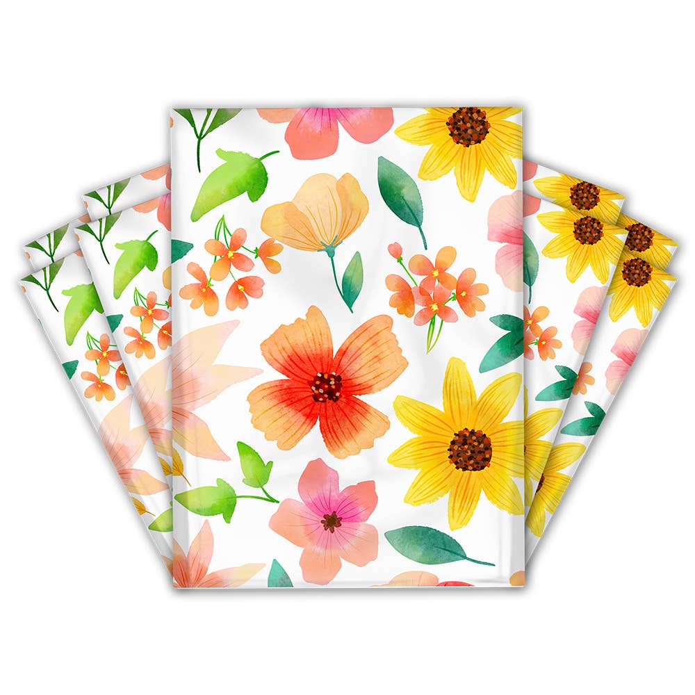 10x13" Poly Mailers Spring Flowers