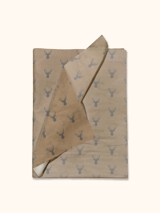 Charcoal Deer Tissue Paper, Wrapping Paper