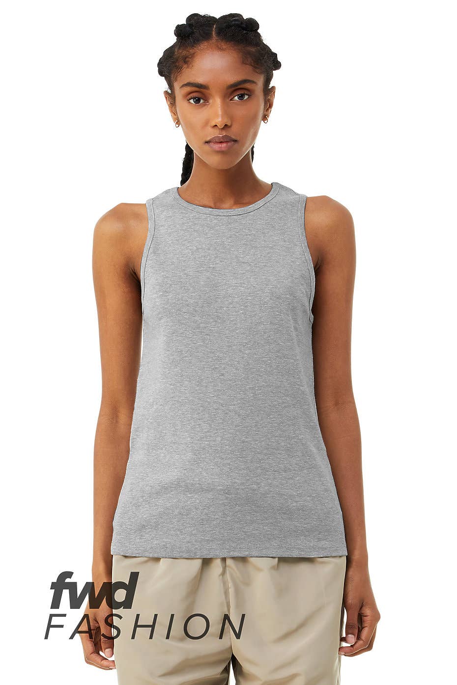 Bella Canvas WOMEN'S MICRO RIBBED HIGH NECK TANK