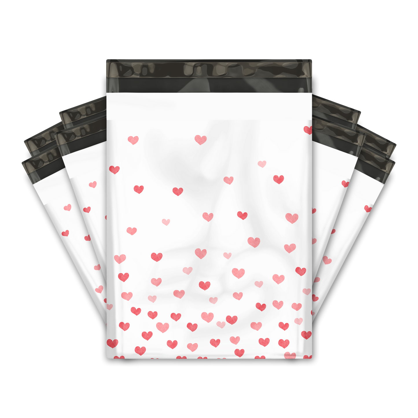 10x13" Poly Mailers - Valentine's Day Hearts