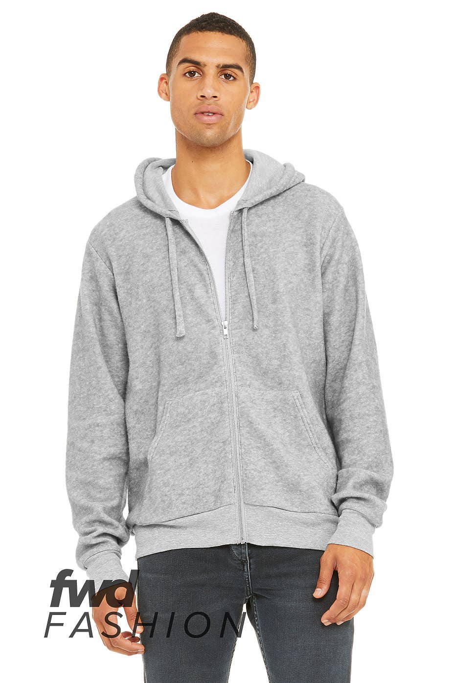 Bella Canvas UNISEX SUEDED FLEECE FULL ZIP HOODIE