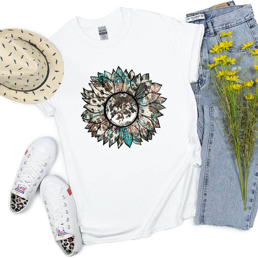 Cow Print Sunflower Shirt