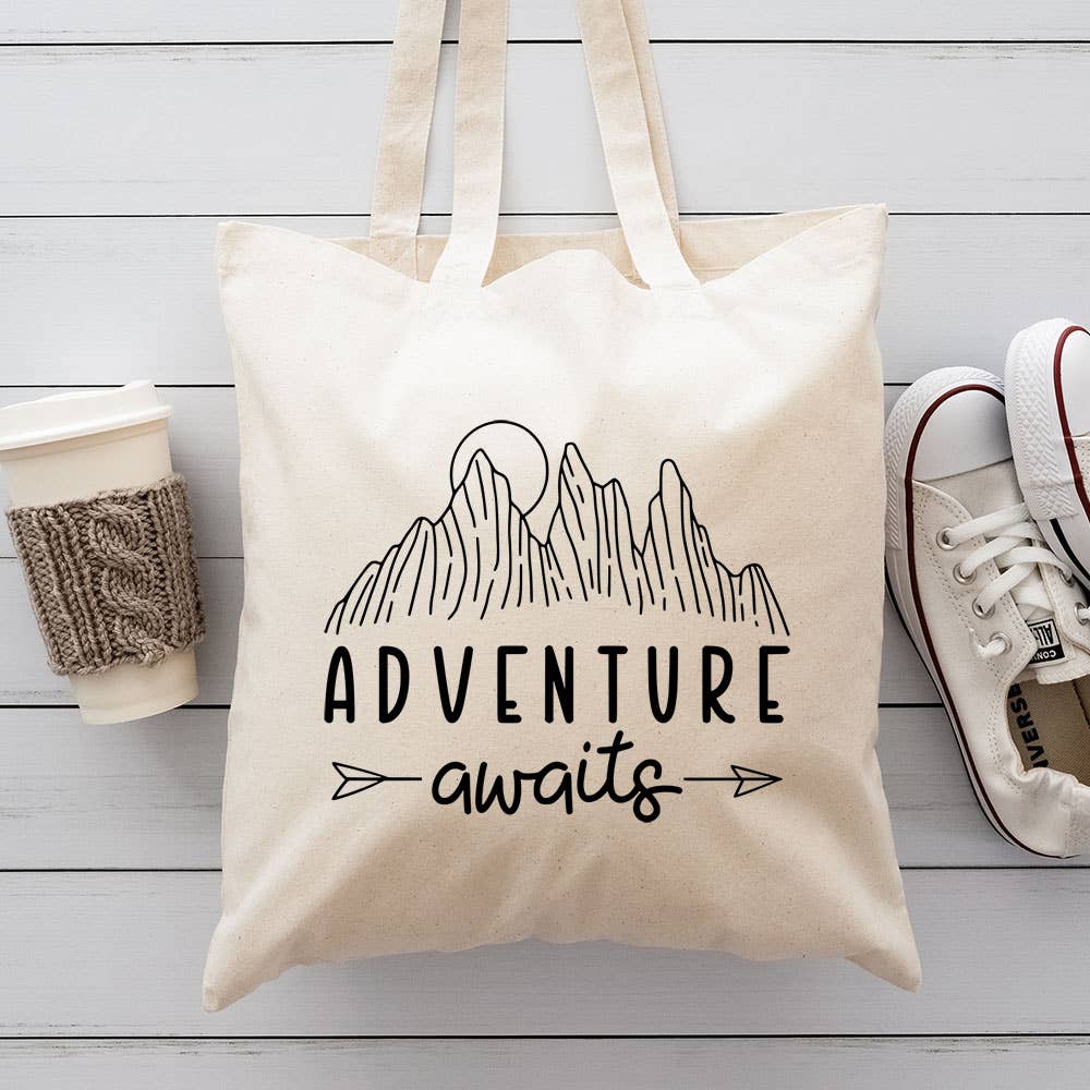 Adventure Awaits Canvas Totes