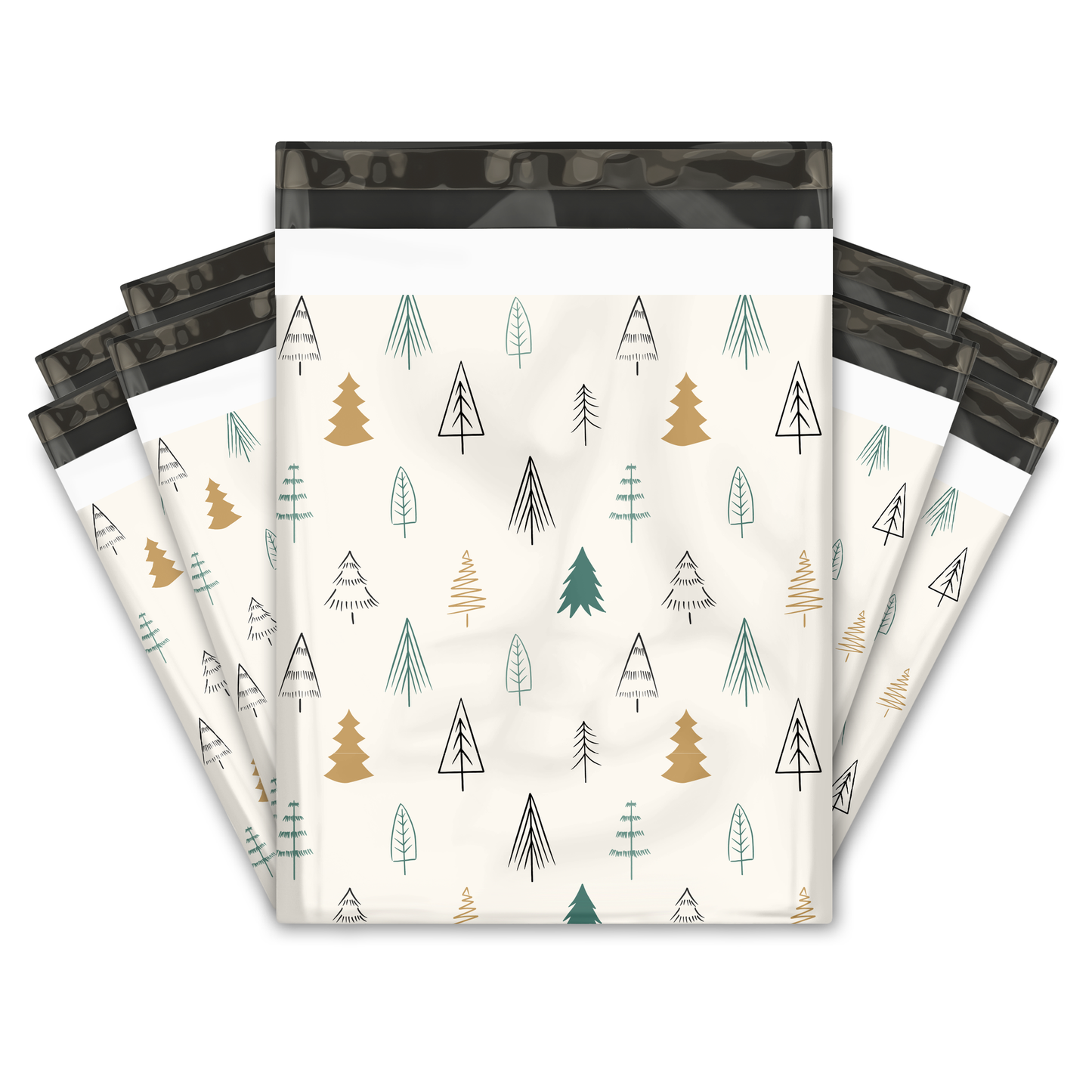 12x15" Christmas Trees Poly Mailers