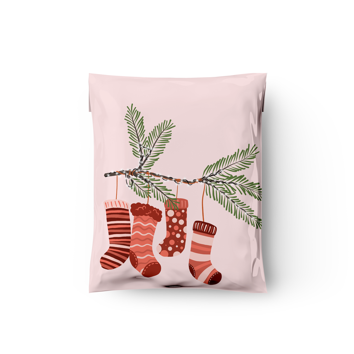 10x13" Poly Mailers - Christmas Stockings