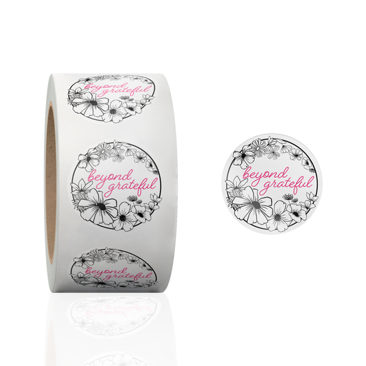 Floral Thank You Stickers, Packing Stickers