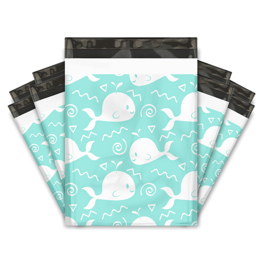 19x24" Blue Whales Poly Mailers