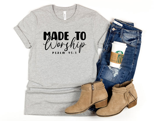 Made To Worship Shirt, Christian Bible Verse Shirt