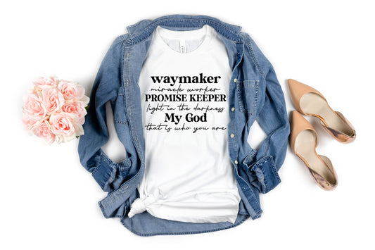 Waymaker Miracle Worker Promise Keeper Shirt, Christian Tee